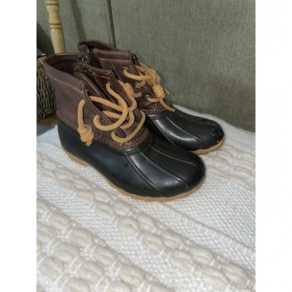 Sperry SaltWater Boot Youth Girls Size 10M Duck Rain Boot